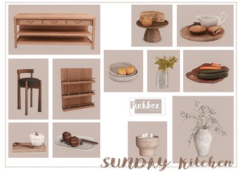 Sunday kitchen | Patreon Kitchen Decor Sims 4 Cc, Pinkbox Anye, Cc Patreon, Spanish House, Dining Nook, Custom Content, Sims 4 Mods, Creative Process, Sims 4