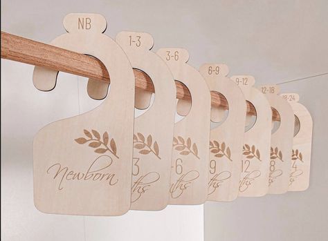 Organize Baby Clothes, Nursery Closet Dividers, Baby Nursery Closet, Sleep No More, Nursery Closet Organization, Baby Closet Dividers, Wood Nursery, Baby Clothes Organization, Closet Dividers