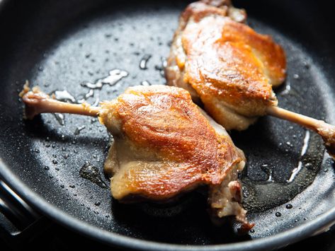 Traditional Duck Confit Recipe | Serious Eats Duck Confit Recipe, Confit Recipes, Bitter Greens, Duck Confit, Nom Nom Paleo, Duck Fat, Roast Duck, Duck Recipes, Paleo Lunch