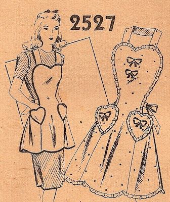 Bib Apron Pattern, Heart Apron, Vintage Apron Pattern, Apron Pattern, Apron Sewing Pattern, Handmade Aprons, Full Apron, Retro Apron, Stephane Rolland