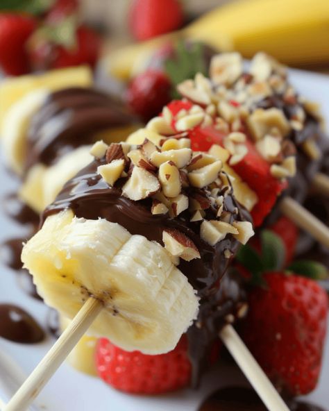 Banana Split Bites - Recipes, Tasks & Tools Payday Bites, Banana Split Bites, Best Macaroni Salad, Bites Recipes, Chocolate Covered Fruit, Pineapple Strawberry, Light Desserts, Fruit Dip, Macaroni Salad