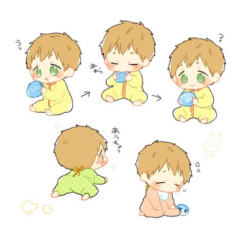 Baby Makoto and the Haru squishy bean ...   Free! - Iwatobi Swim Club, free!, iwatobi, makoto, tachibana, makoto tachibana, squishy bean Makoto Tachibana, Free Iwatobi, Baby Drawing, Iwatobi Swim Club, Swim Club, Chibi Drawings, Anime Child, Anime Baby, Cute Family