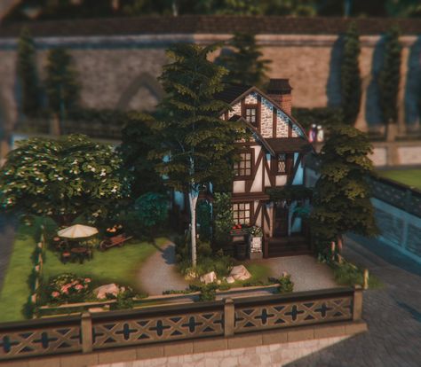 Sims 4 Tudor House, Sims 4 Windenburg Build, Windenburg Sims 4, Windenburg House Sims 4, Sims 4 Windenburg House, Sims Building, Save File, Sims House Design, Tudor House