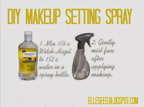 Diy Setting Spray, Make Up Spray, Diy Natural Makeup, Diy Makeup Setting Spray, Diy Makeup Organizer, Diy Makeup Recipe, Makeup Recipes, Drag Make-up, Homemade Makeup