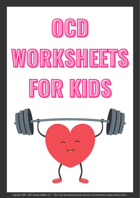 Ocd Therapy Activity, Psr Activities, Cbt For Ocd, Ocd In Children, Ocd Therapy, Health Worksheets, Executive Function, Child Therapy, Help Kids