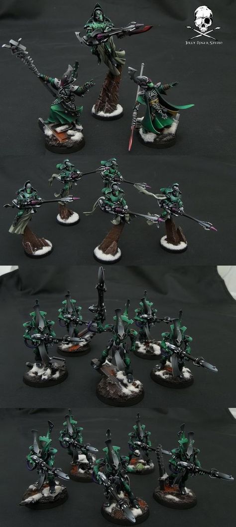 40k - Eldar Ghosts of Mymeara by Jolly Roger Studio Aeldari 40k, Craftworld Eldar, Eldar 40k, Warhammer 40k Necrons, Warhammer Eldar, 40k Eldar, Warhammer 40k Figures, Dark Eldar, Game Workshop