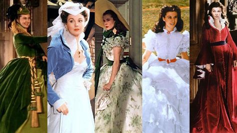 Gone With The Wind Costumes, Scarlett Ohara Aesthetic, Scarlett Ohara Dresses, Movies Dresses, Vivienne Leigh, Gone With The Wind Dresses, Historical Sewing, Scarlett O'hara, Scarlett Dresses