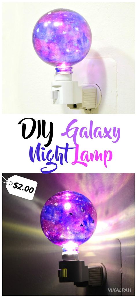 "I came up with this idea of making a galaxy night lamp as we needed a night lamp for our restrooms. Restrooms in our apartment are located in such a way that when someone switches ON the light it directly hits the face of the people sleeping." Diy Galaxie, Galaxia Wallpaper, Galaxy Bedroom, Galaxy Crafts, Galaxy Room, Diy Galaxy, Easy Room Decor, Diy Tumblr, Dollar Store Hacks