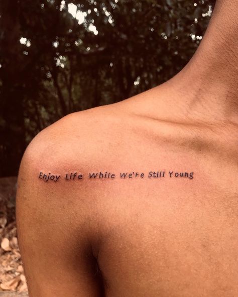 Enjoy Life Tattoo, My Life Tattoo, Survive Tattoo, Enjoying Life, Line Tattoos, Life Tattoos, Enjoy Life, Tattoo Quotes, My Life