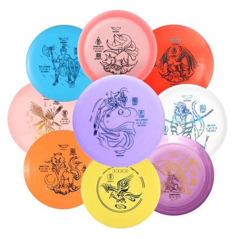 NEW Yikun 9 & 7 Complete Sets are a great combination of good discs at a good price Phoenix And Dragon, Disc Golf Discs, Dragon Line, Disc Golf Courses, Putt Putt, Disc Golf, Golfers, Golf Course, Phoenix