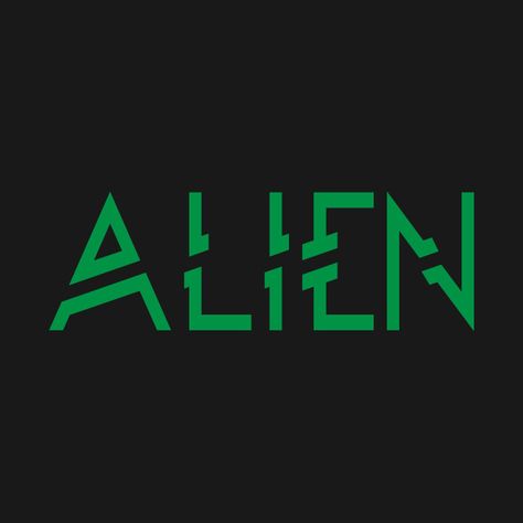 Check out this awesome 'Predator+Type+Green+Alien' design on @TeePublic! Alien Words, Alien Workshop, Roblox T-shirt, Alien Design, Game Logo, Logo Concept, 로고 디자인, Alien Logo, Typography