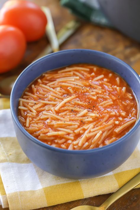 Fideo Soup Recipe, Recipe With Tomato Sauce, Fideo Soup, Fideo Recipe, Mexican Soup Recipes, Canning Refried Beans, Leftovers Soup, Mexican Soup, Chicken Enchilada Soup