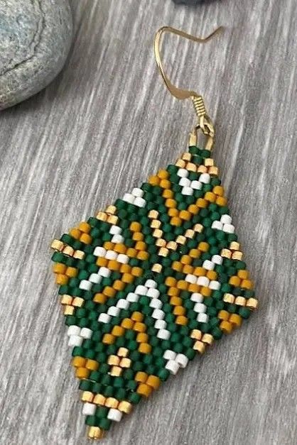 Earring Inspired, Diy Seed Bead Earrings, Seed Bead Jewelry Patterns, Brick Stitch Earrings, Brick Stitch Pattern, Beaded Earrings Patterns, Handmade Beaded Jewelry, Beading Projects, Beaded Jewelry Patterns