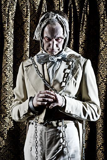 Mark Gatiss as Jacob Marley Jacob Marley Costume, Christmas Carol Ghosts, Dickens Christmas Carol, Scrooge Christmas, Charles Dickens Christmas, Jacob Marley, Julia Davis, Dickens Christmas, Stage Designs