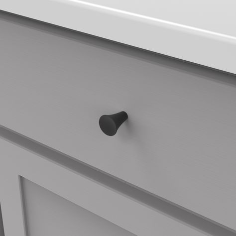 15/16 in (24mm) Maven collection knob in Matte Black SKU: H078777MB The Maven collection is quirky and playful; a lighthearted take on mid-century modern styling. The subtle details make Maven the perfect choice for kitchens, bathrooms, and even furniture pieces. This collection is at home in traditionally mid-mod styled spaces as well as those with a more contemporary edge. Click the link to shop 👈 ✨ #homedecorideas #kitchenideas #livingroomdecor Mid Century Modern Cabinets, Modern Cabinet Knobs, Mid Century Cabinet, Moody Decor, Cabinet Hardware Knobs, Black Kitchen, Black Cabinets, Mid Mod, Black Kitchens