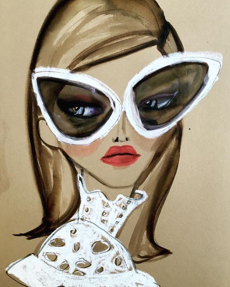 2,215 Likes, 24 Comments - Blair Breitenstein (@blairz) on Instagram: “Wearing white all weekend! @daniellefichera_official eyelet top and vintage sunnies” Blair Fashion, Blair Breitenstein, Vintage Sunnies, Pretty Drawings, Eyelet Top, Fashion Art Illustration, Abstract Faces, Fashion Illustrator, Illustration Sketches