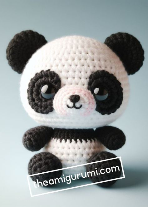 Crochet Panda Amigurumi Beginner Amigurumi, Teddy Bear Patterns Free, Crochet Patterns Free Beginner, Crochet Teddy Bear Pattern, Crochet Panda, Crochet Baby Toys, Crochet Teddy Bear, Crochet Amigurumi Free, Crochet Teddy