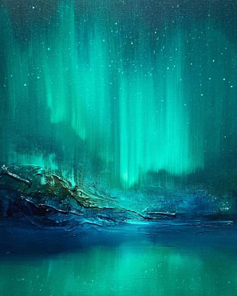 Abstract Northern Lights, Kris Ancog, Aurora Artist, Aurora Painting, Bg Reference, Abstract Inspiration, Kunst Inspiration, February 9, Buy Art Online