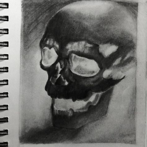 Gothic Charcoal Art, Skull Charcoal Drawing, Halloween Charcoal Drawing, Reductive Drawing, Dark Charcoal Art, Charcoal Aesthetic, Charcoal Skull, White Charcoal Drawing, Abstract Charcoal Art