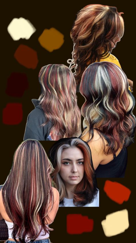 Dark Ash Brown Hair, Pink And Orange Hair, Calico Hair, Ash Brown Hair, Hair Up Styles, Dye My Hair, Cool Hair Color, Up Styles, Up Hairstyles