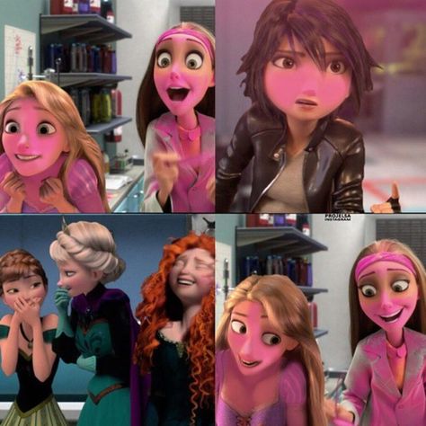 Gogo X Honey Lemon, Princess Fanart, Gogo Tomago, Frozen And Tangled, Rapunzel And Eugene, Random Box, Tangled Rapunzel, Anna Elsa, Modern Disney