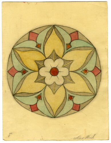 Tile Wall Design, Art Nouveau Design Pattern, Ornamental Flower, Art Deco Flowers, Radial Design, Art Deco Flower, Design Sheet, Art Nouveau Pattern, Geometric Flower