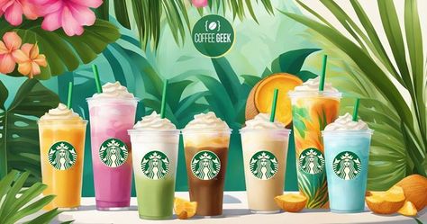 Starbucks-Coconut-Milk-Drinks Coconut Milk Drinks, Custard Danish, Coconut Creme Pie, Coffee Education, Mocha Macchiato, Menu Starbucks, Coconut Milk Drink, Coconut Milk Uses, Milk Drinks