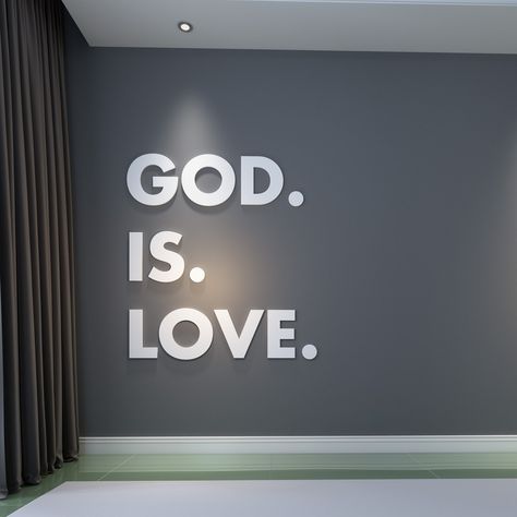 God is Love Wall Art Sign, Bible Verse Wall Art, Christian Home Decor, Home Wall Art Decor This Wall Art can be used as a decorative piece in various spaces and environments. ---------------------------------LINKS--------------------------------- To view more Art that will look gorgeous on Your Walls Visit our Store: https://www.etsy.com/shop/homeartstickers For more Quotes & Phrases visit: https://www.etsy.com/shop/HomeArtStickers?section_id=26394381 -------------------------PRODUCT DETAILS---- Christian Murals, Christian House Decor, Amour Art, Salon Suite Decor, Church Wall Art, Selfie Wall, God Is Love, Wall Art Christian, Christian Home Decor