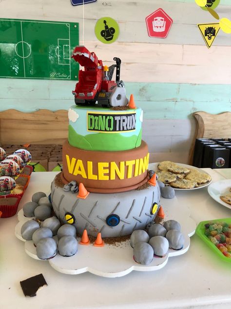 Dinotrux Birthday Party, Horror Action Figures, Rocket Cake, Disney Frozen Elsa Art, Trucks Birthday Party, Beautiful Birthday Cakes, Dino Birthday, Disney Frozen Elsa, Home Baking