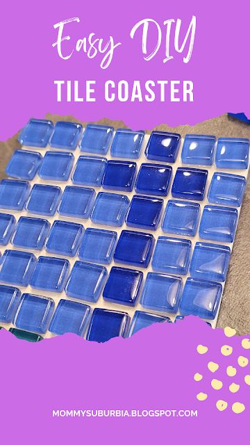 How To Make Tiles Easy Diy, Mosaic Coasters Diy, How To Make Tiles, Diy Mosaic Tiles, Mosaics For Kids, How To Make Magnets, Diy Coasters Tile, Fun Activity For Kids, Square Mosaic Tile