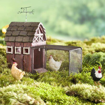 Miniature Chicken Coop Fairy Garden Garden Chicken Coop, Chicken Coop With Run, Coop Decor, Hen Coop, Angel Garden, Chicken Coop Decor, Fairies Garden, Chicken Coop Run, Mini Gardens