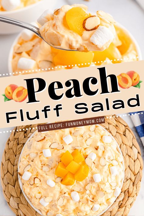 Fluff Deserts, Peach Fluff, Jello Fluff, Fluff Salads, Desert Salads, Easy Dessert Dips, Sweet Salads, Recipes Deserts, Peach Jello