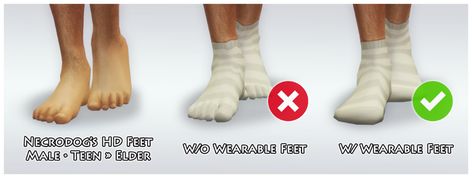 Wearable Maxis feet for Necrodog’s HD Feet (as socks) [#ts4_adult_acc] [#ts4_child_acc] [#ts4_toddler_acc] Sims 4 Feet Cc, Outfits For Sleep, Sims Tips, Ts4 Shoes, Sims Finds, Download Sims, Sims Baby, Sims 4 Anime, Sims 4 Game Mods