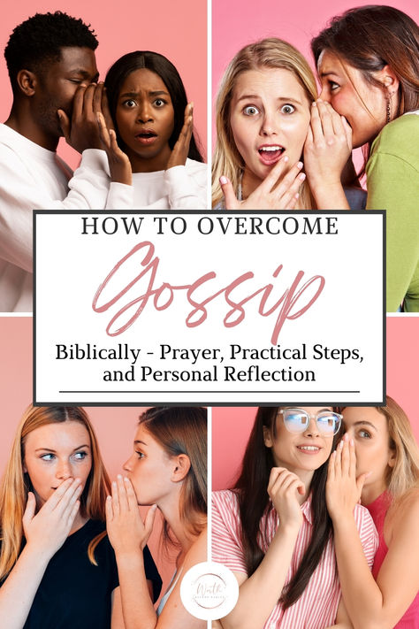 a collage of people whispering How To Avoid Gossip, Scripture About Gossiping, How To Stop Gossip At Work, How To Stop Gossiping, How To Stop Gossiping Christian, Speak Life, Spiritual Growth, The Fosters, Spirituality