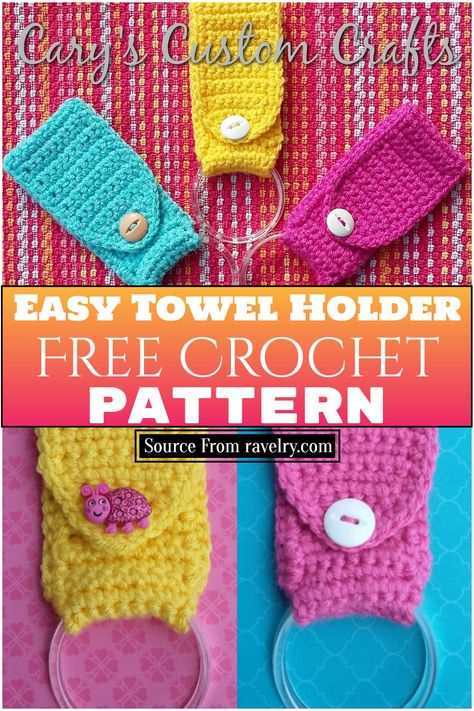 Crochet towel holders