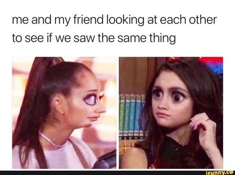 me and my friend looking at each other to see if we saw the same thing – popular memes on the site iFunny.co #saw #movies #friend #looking #saw #same #thing #pic Grumpy Cats, 9gag Funny, Morning Funny, Friend Memes, Carl Grimes, Crazy Funny Memes, Relatable Post Funny, Memes Humor, Daryl Dixon