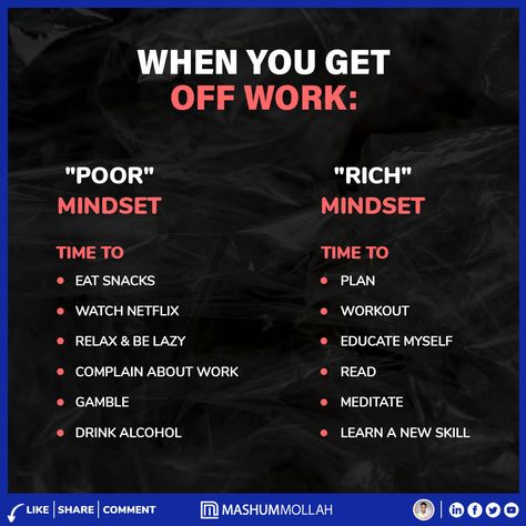 Poor Mindset Vs Rich Mindset, Poor Vs Rich Quotes, Poor Mindset Quotes, Rich Mindset Quotes, Young Entrepreneur Quotes, Mindset Routine, Netflix Workout, Alpha Mindset, Successful Mindset