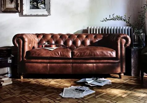 Chester Field, Clean Wood Floors, Sofa 2023, Chesterfield Lounge, Chesterfield Sofa Living Room, Brown Furniture Living Room, Chesterfield Furniture, Living Sofa, Mountain Trees