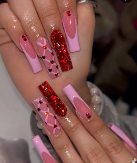 Pink French Tips, Vday Nails, Milky Pink, Nail Designs Valentines, Valentines Day Nails, Valentine Nails, Pink French, Dope Nail Designs, Acrylic Nails Coffin Pink