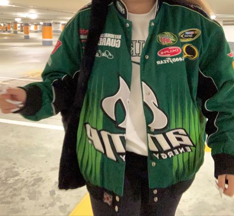 Green Racing Jacket, Racecar Jacket, Jordan Fit, Jordan Fits, Nascar Jacket, Racer Jacket, Racing Jacket, Racing Driver, Green Jacket