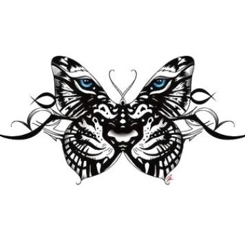 Face Butterfly Tattoo, Strength Symbols, Symbols That Represent Strength, Tiger Butterfly Tattoo, Face Butterfly, Tatoo Dog, Butterfly Tattoo Design, Tattoo Symbols, Papillon Butterfly