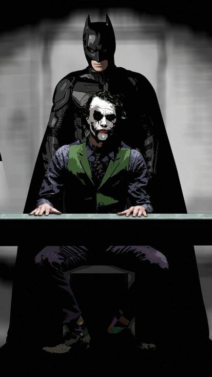 Batman and Joker iPhone Wallpaper Heath Joker, Art Du Joker, Joker Story, Joker Origin, Joker Gotham, Dc Artwork, Dark Knight Wallpaper, Batman Wallpaper Iphone, Dc Pics