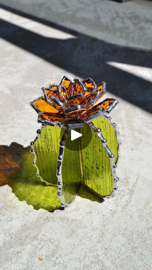 7.6K views · 81 reactions | Amber and mossy green stained glass cactus. Creation process 
.
#stainedglass #soldering #cactus #stainedglassart #succulents #everlastingflower #stainedglasscactus #cacti #tabledecor | Aura Terrariums | Above & Beyond · Blue Monday (Extended Mix) Stained Glass Succulent, Stained Glass Cactus, Glass Cactus, Beyond Blue, Blue Monday, Everlasting Flowers, Mossy Green, Stained Glass Art, Above And Beyond