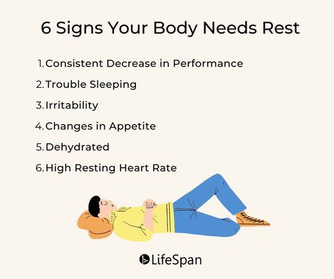 Here are 6 signs that your body is telling you to slow down and rest! 😴 Rest days might seem boring, but remember how important they are for healing and training your body. You will see more results with rest days than with 0 rest days! Tell us your favorite things to do on your rest days to help encourage others who struggle! 💪 #restdays #health #fitness #lifeshort #livelonger #healthylifestyle #healthyheart #healthy #strong When Your Body Tells You To Rest Quotes, Why Is Rest Important, Rest Day Quotes, Rest Quotes, Coaching Content, Fitness Memes, Ways To Be Healthier, Encourage Others, Fitness Facts