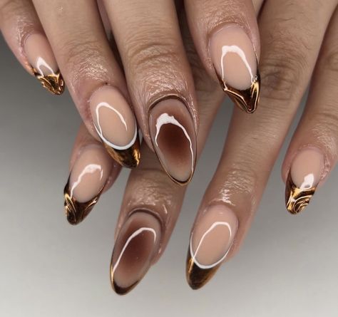 Nail Art French, Fake Nails Long, Nagel Tips, French Nail Art, Manicure Diy, Fake Nails With Glue, Almond Acrylic Nails, Cat Eye Nails, Nail Forms