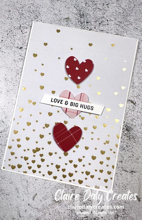 Stampin Up Most Adored Saleabration 2024 Valentines / Anniversary Card Most Adored Dsp Cards, Most Adored Dsp, Simple Handmade Card, Diy Anniversary Cards, Stampin Up Valentine Cards, Simple Valentines, Simple Cards Handmade, Diy Valentine's Cards, Valentine Cards Handmade