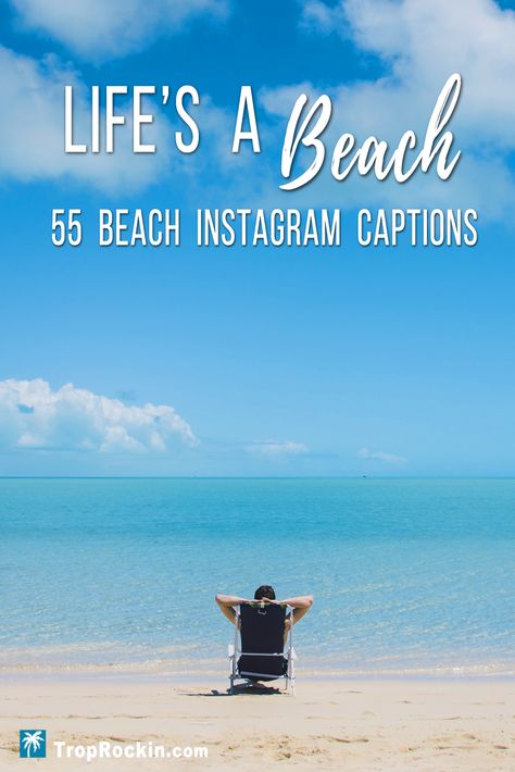 Great beach captions for Instagram. We've got instagram captions that are funny and cute, clever and punny captions, captions for couples in love and inspirational beach quotes about life and happiness. #BeachQuotes #BeachCaptions #InstagramCaptions Caption For Beach Photos, Cute Beach Quotes, Good Beach Captions, Beach Captions For Instagram, Beach Puns, Captions For Guys, Beach Quotes Funny, Beach Instagram Captions, Summer Beach Quotes