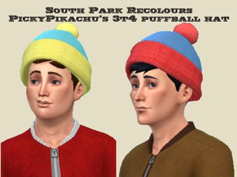 TheFlamingPrussian's South Park PickyPikachu 3t4 puffball hat recolour Needs mesh The Sims 4 Cc South Park, South Park Sims 4, Sims 4 South Park, Sims 4 South Park Cc, Sims 4 Hat Cc, Mm Game, Ts4 Mods, Cc Hats, Clothes Cc