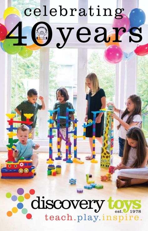 Discovery Toys Catalog 2018-2019 (US) Construction Play, Toy Catalogs, Best Educational Toys, Discovery Toys, Construction Toy, Educational Consultant, Construction Toys, 40th Anniversary, Learning Toys