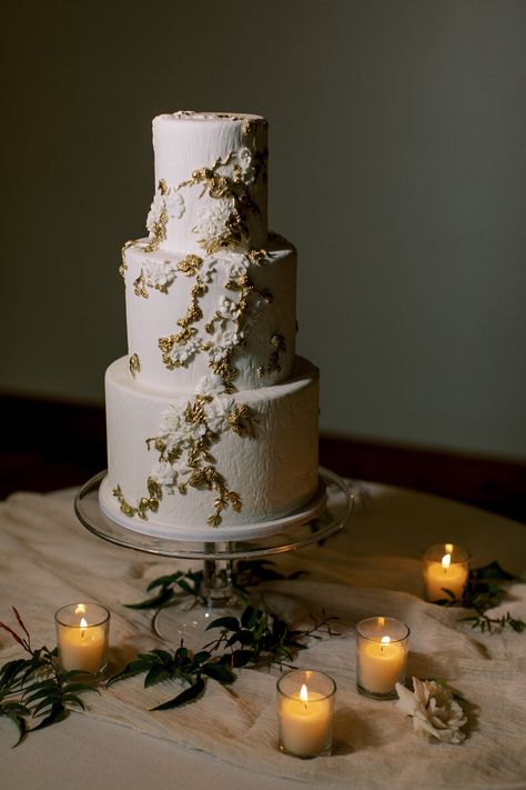 Elegant three-tiered wedding cake with gold accents! | wedding photos, wedding photos ideas, wedding photography,wedding photo inspiration, wedding photoshoot, wedding details, wedding reception, wedding reception decorations, luxury wedding,wedding cakes, wedding cake ideas, elegant wedding cake, white wedding cake, wedding cake inspo, 2024 wedding, wedding planning, wedding inspiration, cake art Wedding Cake Ideas Elegant, Cake With Gold Accents, Gold Accents Wedding, Wedding Cake With Gold, Wildflower Cake, Cake With Gold, Denver Wedding Photography, Farm Cake, Gold Wedding Cake